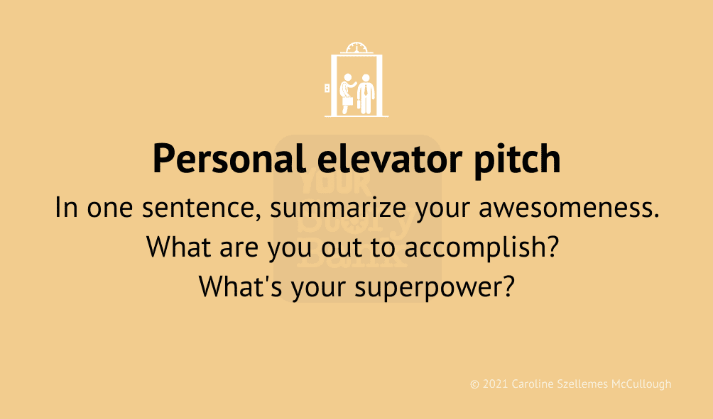 personal elevator pitch